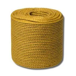 Канат джутовый ДТ тросовой свивки d. 6 мм желтый